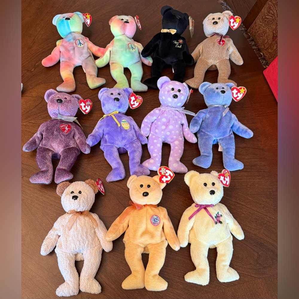 Lot of 11 Ty Beanie Babies Bears WITH Tag